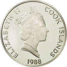 Isole Cook, Elizabeth II, 50 Dollars, 1988, Christopher Columbus, FDC, Argento