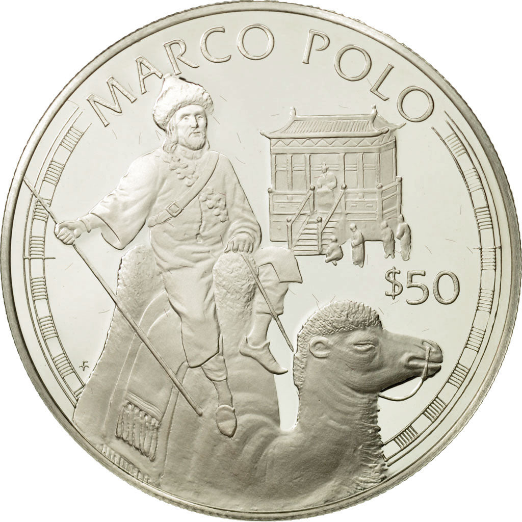 Cook Islands, Elizabeth II, 50 Dollars, 1988, Marco Polo, MS(65-70)
