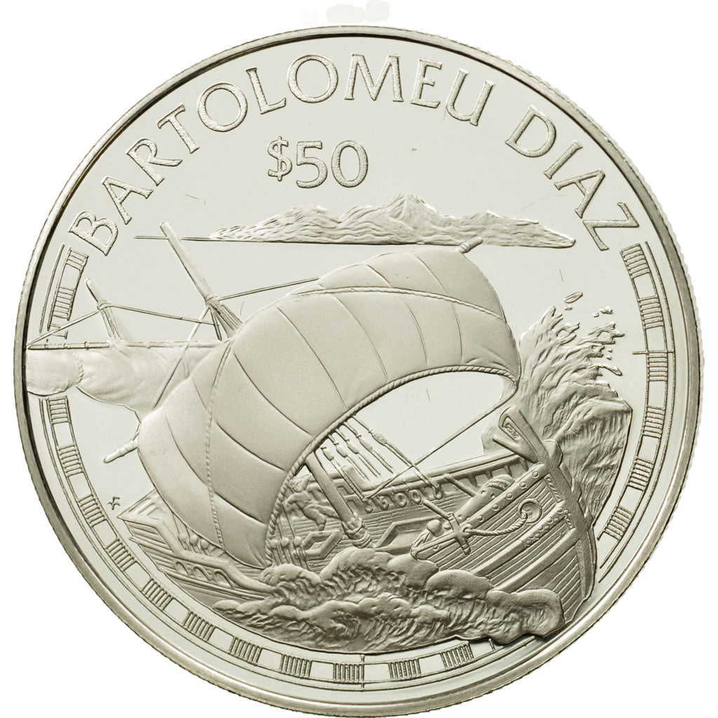 Cook Islands, Elizabeth II, 50 Dollars, 1988, Bartolomeu Diaz, MS(65-70)