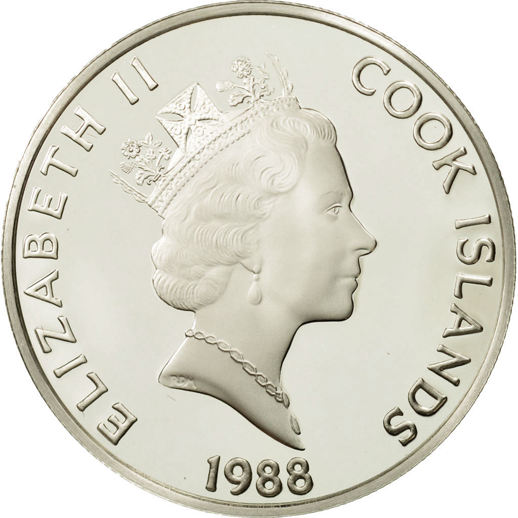 Cook Islands, Elizabeth II, 50 Dollars, 1988, Roald Amundsen, MS(65-70)