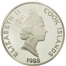 Cookinseln, Elizabeth II, 50 Dollars, 1988, Vasco da Gama, STGL, Silber