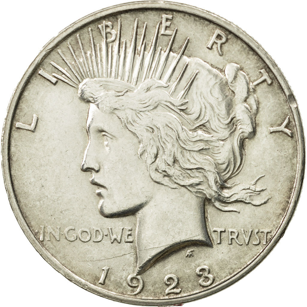 Coin, United States, Peace Dollar, Dollar, 1923, U.S. Mint, Denver, AU(55-58)