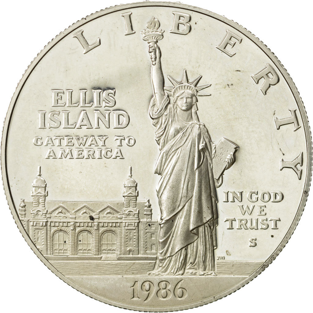 United States, Dollar, 1986, U.S. Mint, San Francisco, MS(60-62), Silver, KM:214