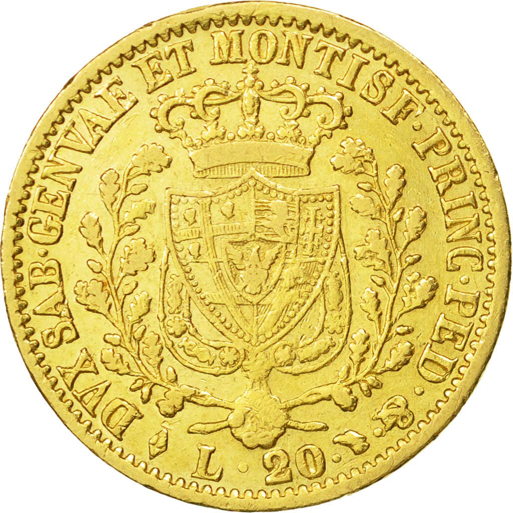 Monnaie, États italiens, SARDINIA, Carlo Felice, 20 Lire, 1828, Torino, TTB+