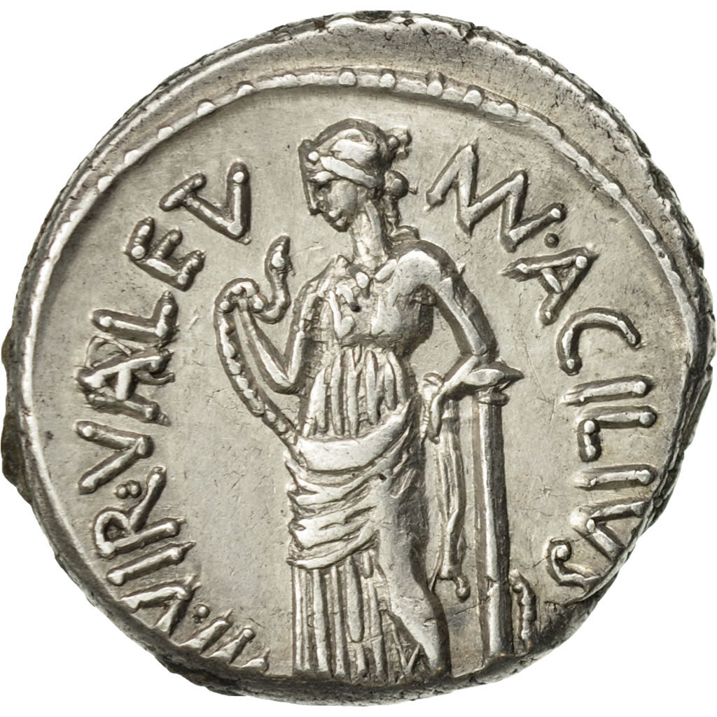 Coin, Acilia, Denarius, Rome, MS(63), Silver, Crawford:442/1a