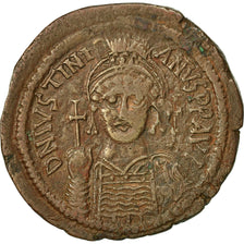 Justinian I, Follis, Nicomedia, BB, Bronzo, Sear:201