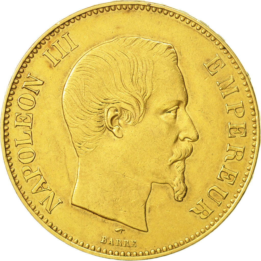 Coin, France, Napoleon III, Napoléon III, 100 Francs, 1855, Paris, AU(50-53)
