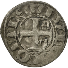 France, Anjou, Foulques IV, Denarius, Angers, VF(30-35), Silver, Boudeau:152
