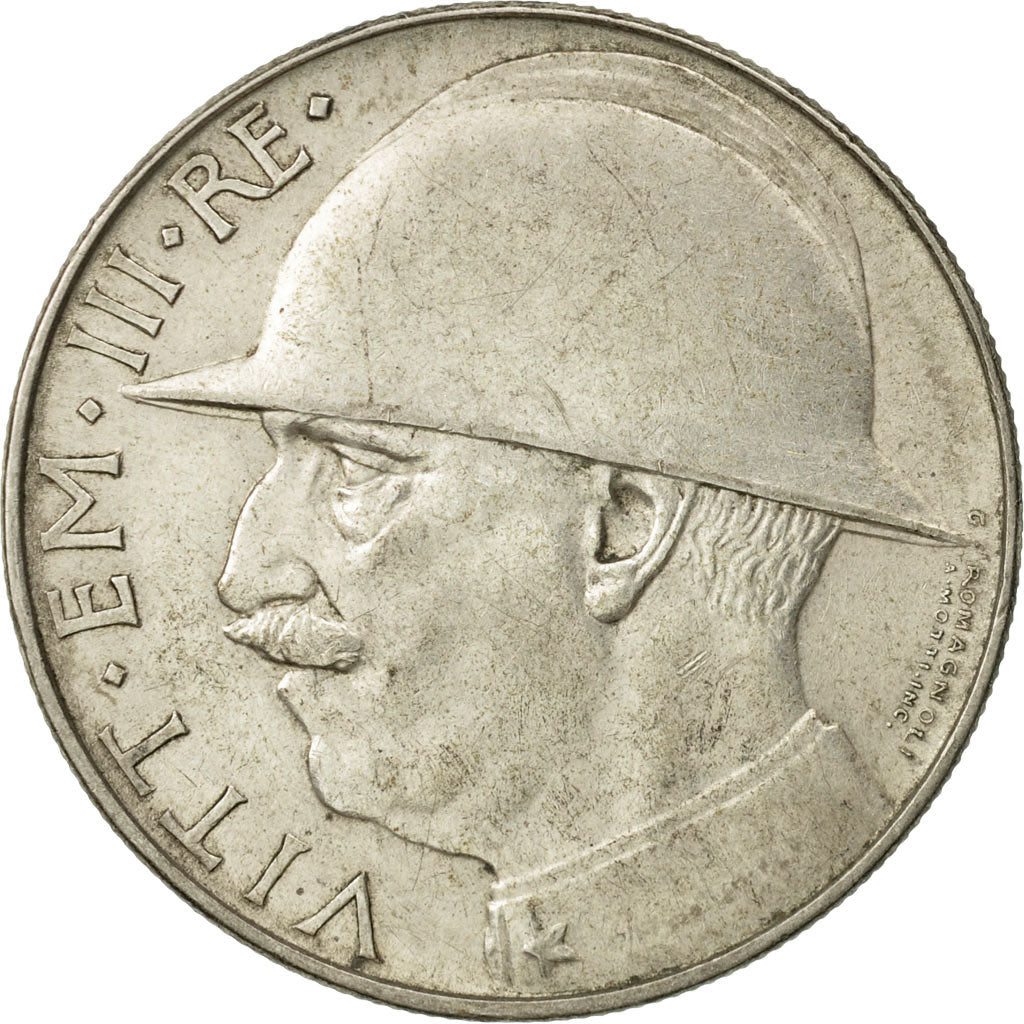 Coin, Italy, Vittorio Emanuele III, 20 Lire, 1928, Rome, AU(50-53), Silver