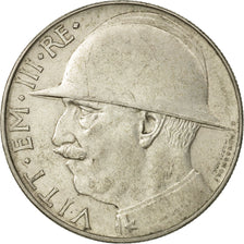 Coin, Italy, Vittorio Emanuele III, 20 Lire, 1928, Rome, AU(50-53), Silver