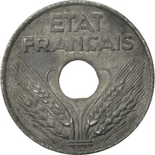 Munten, Frankrijk, État français, 20 Centimes, 1943, Paris, PR, Zinc