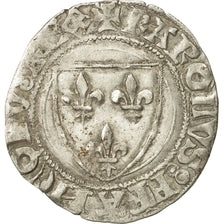 Monnaie, France, Charles VI, Blanc Guénar, Dijon, TTB, Billon, Duplessy:377A