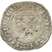 Moneda, Francia, Charles VI, Blanc Guénar, Tournai, BC+, Vellón, Duplessy:377A