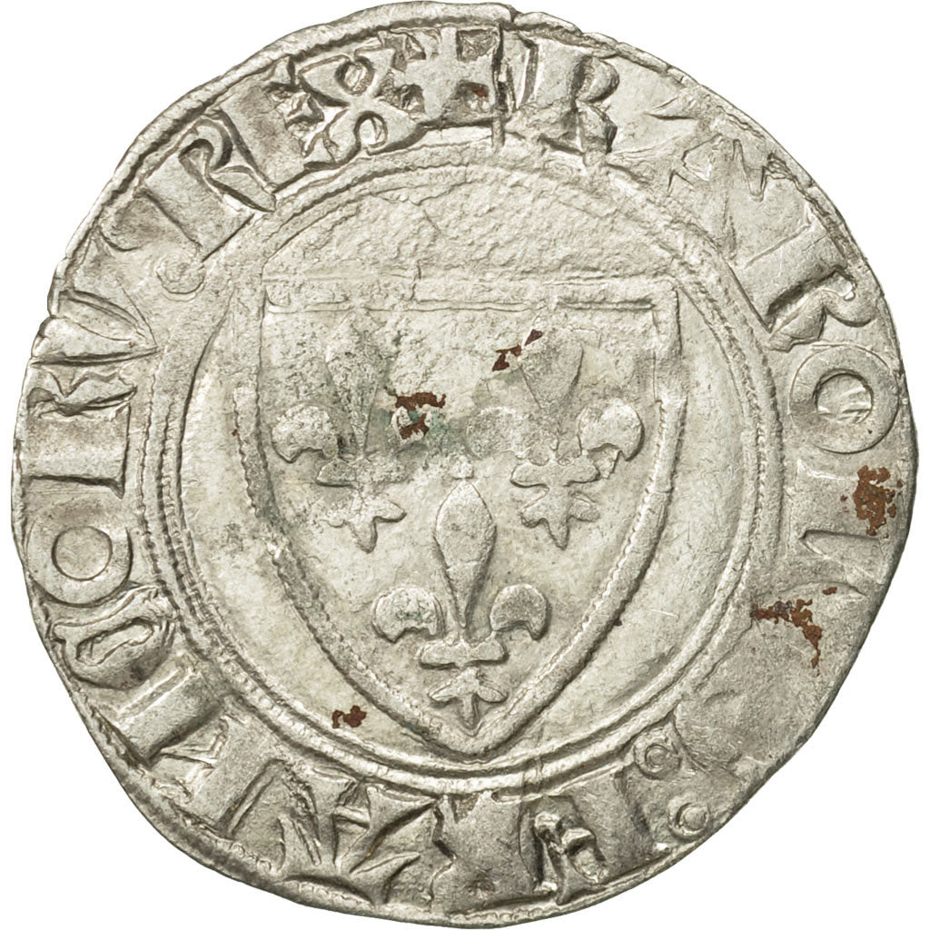 Münze, Frankreich, Charles VI, Blanc Guénar, Cremieu, S+, Billon