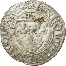 France, Charles VI, Blanc Guénar, Cremieu, EF(40-45), Billon, Duplessy:377A