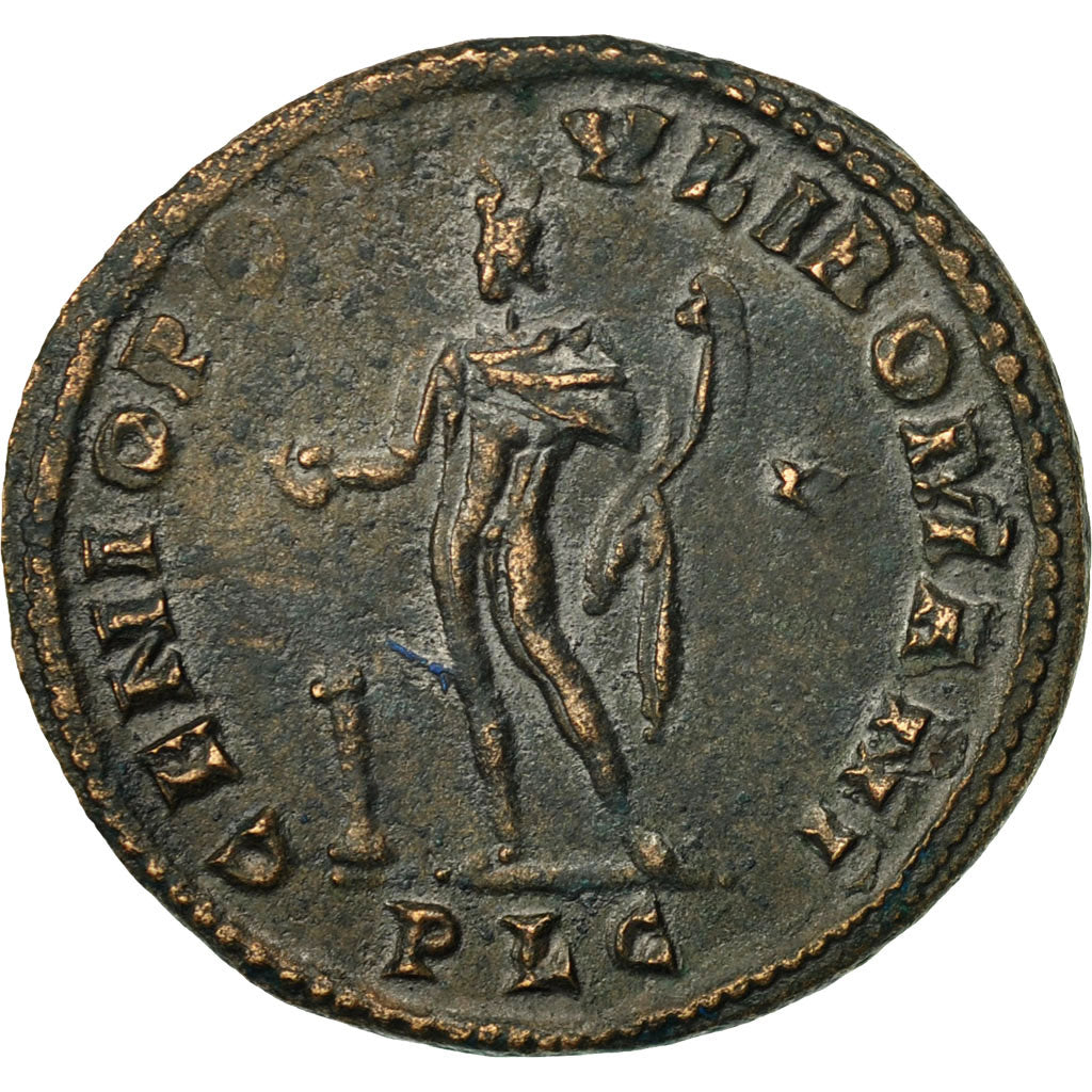 Coin, Maximinus II, Follis, Lyons, AU(50-53), Bronze, RIC:199b