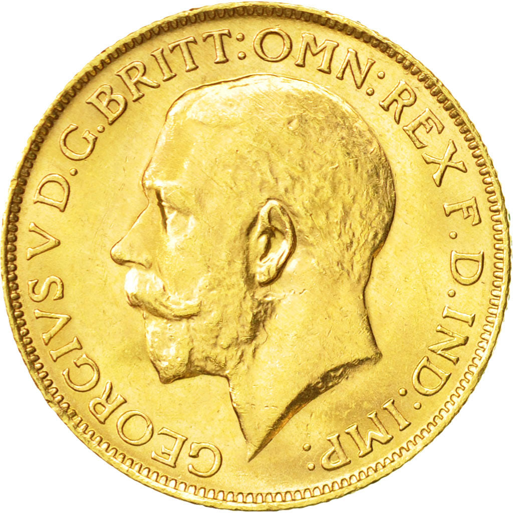 Australia, George V, Sovereign, 1922, Perth, MS(63), Gold, KM:29