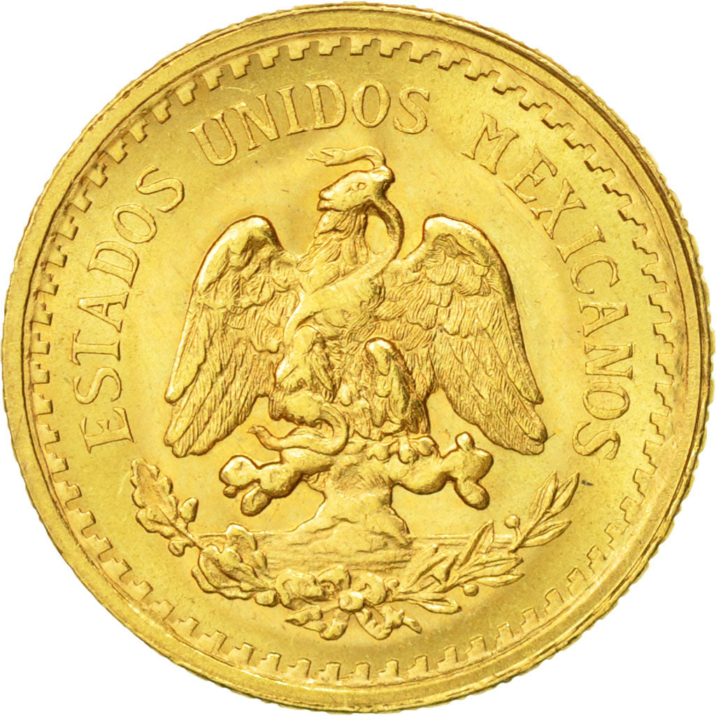 Mexico, 2-1/2 Pesos, 1945, Mexico City, AU(55-58), Gold, KM:463