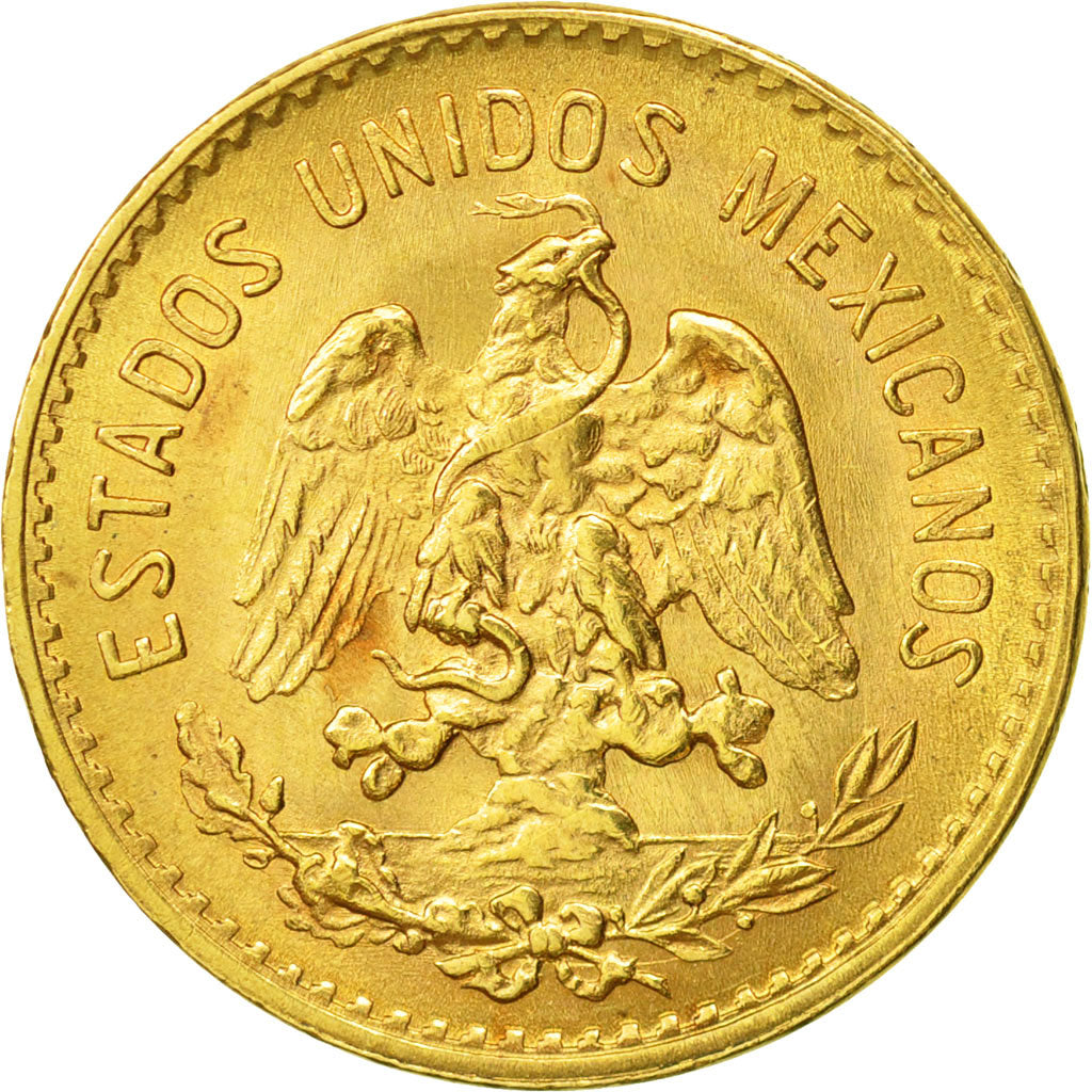 Moneda, México, 5 Pesos, 1955, Mexico City, SC, Oro, KM:464