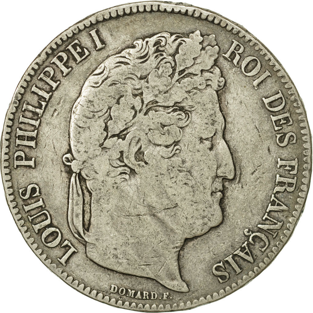 France, Louis-Philippe, 5 Francs, 1842, Paris, VF(30-35), Silver, KM:749.1