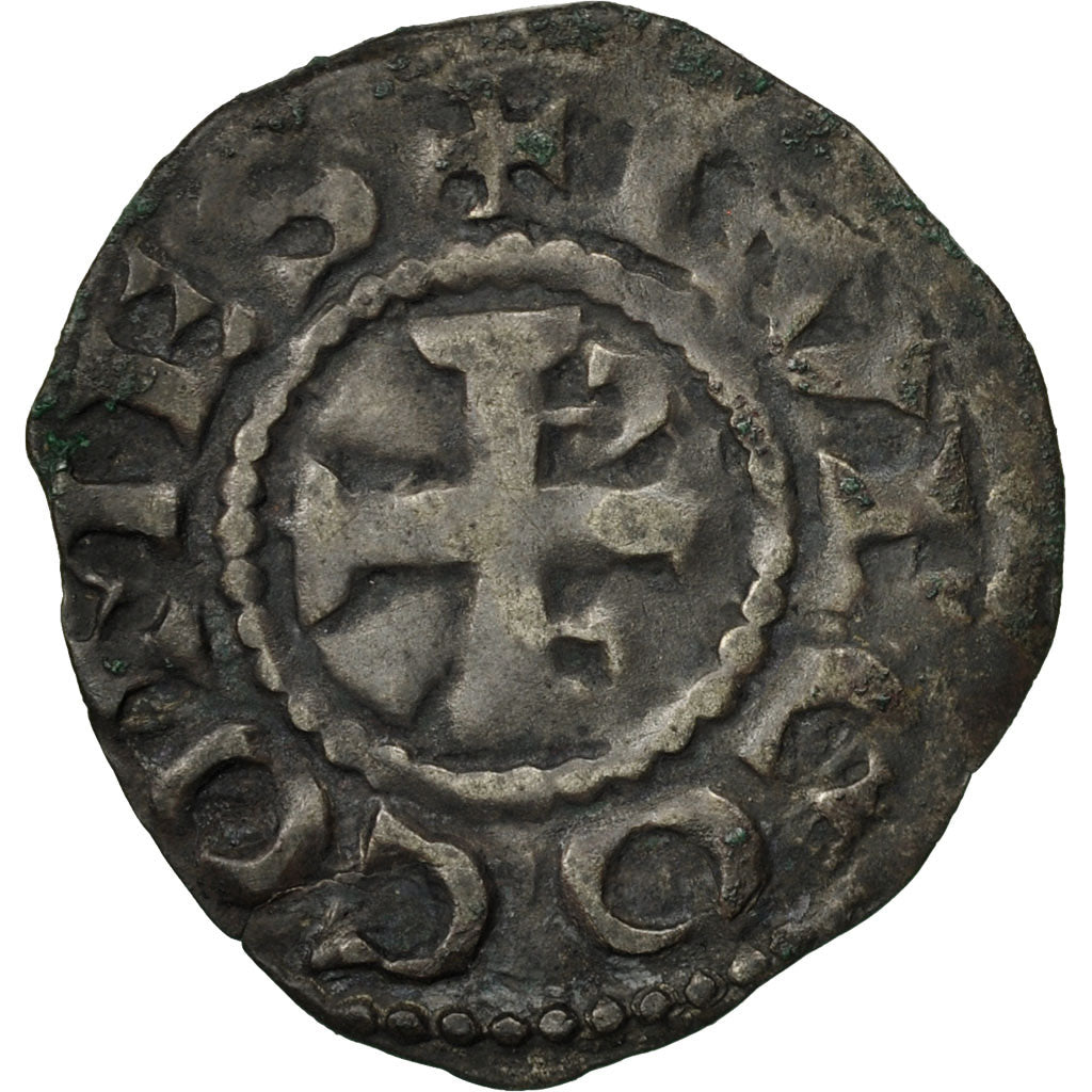 Monnaie, France, Anjou, Foulques V, Denier, Angers, TTB, Argent, Boudeau:153