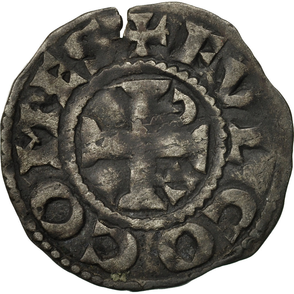 France, Anjou, Foulques V, Denarius, Angers, EF(40-45), Poey d'Avant:1499