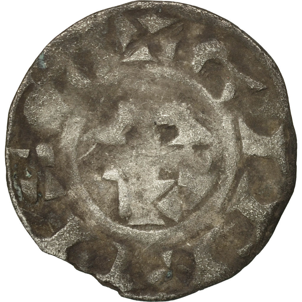 Coin, France, Berry, Geoffroi II, Denarius, F(12-15), Silver, Boudeau:299