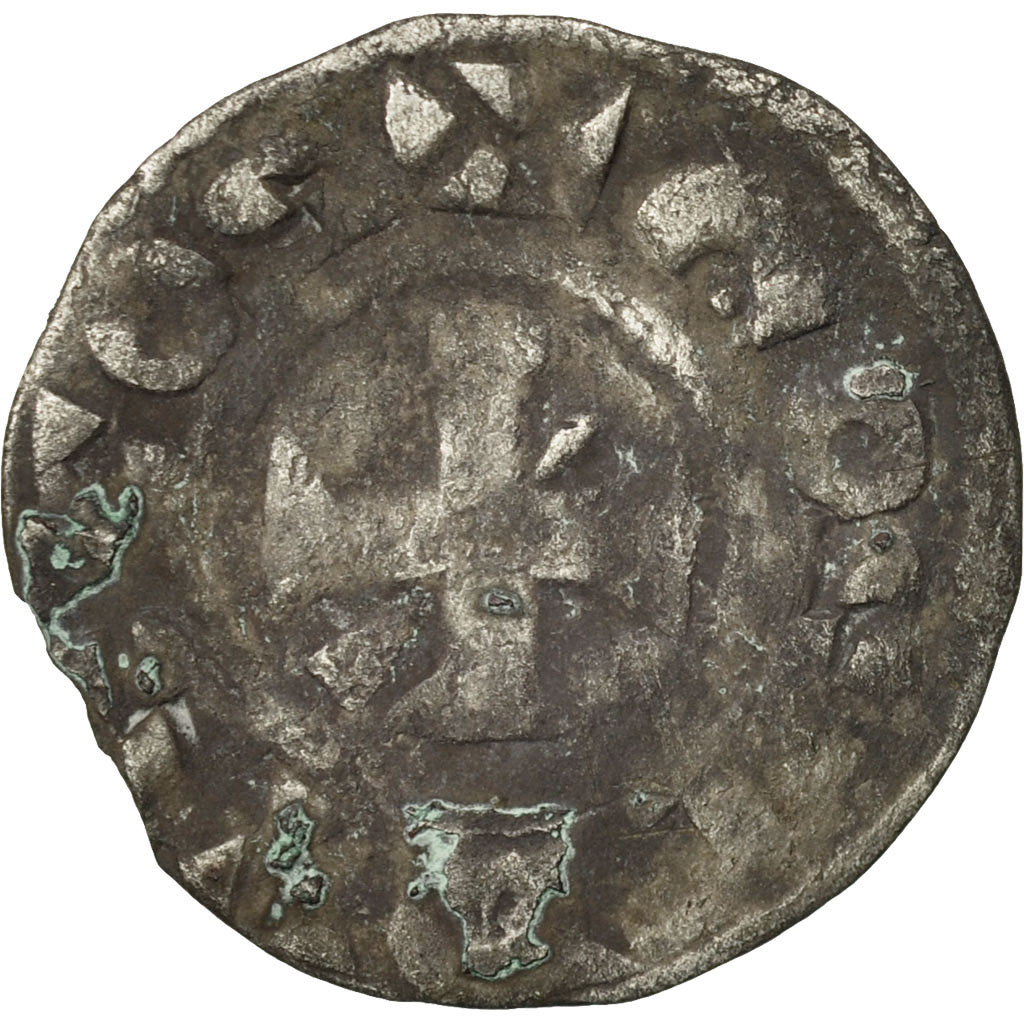 Coin, France, Berry, Geoffroi II, Denarius, F(12-15), Silver, Boudeau:299