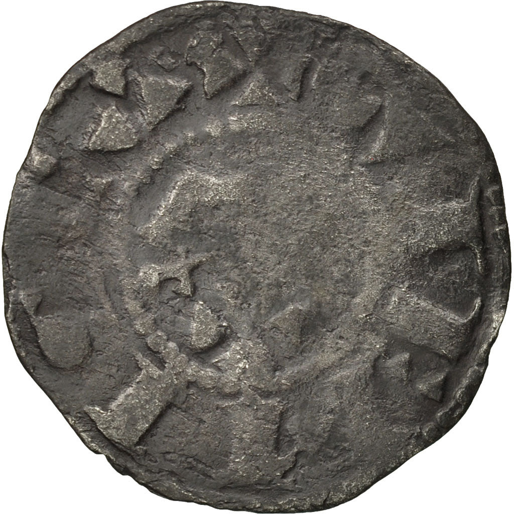 Coin, France, Berry, Geoffroi II, Denarius, F(12-15), Silver, Boudeau:299