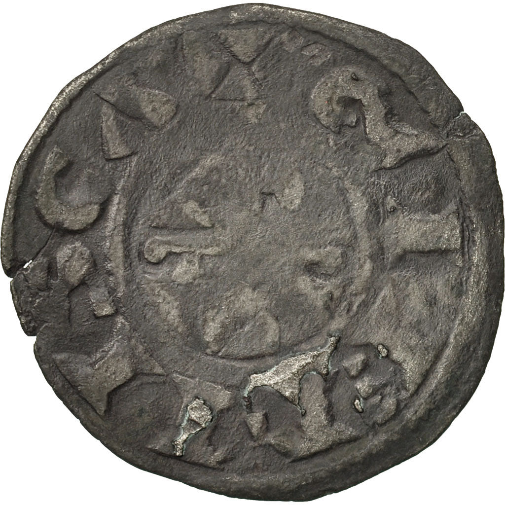 Coin, France, Berry, Geoffroi II, Denarius, VF(20-25), Silver, Boudeau:299