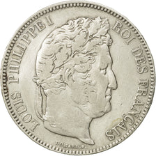 Coin, France, Louis-Philippe, 5 Francs, 1833, Paris, EF(40-45), Silver
