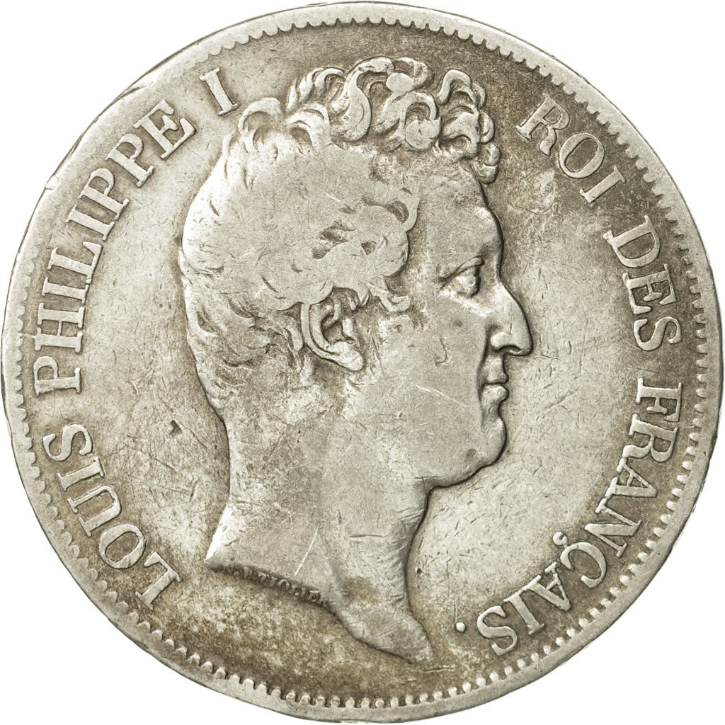 Francia, Louis-Philippe, 5 Francs, 1830, Lille, MB, Argento, KM:735.13