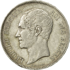 Munten, België, Leopold I, 5 Francs, 5 Frank, 1851, ZF+, Zilver, KM:17