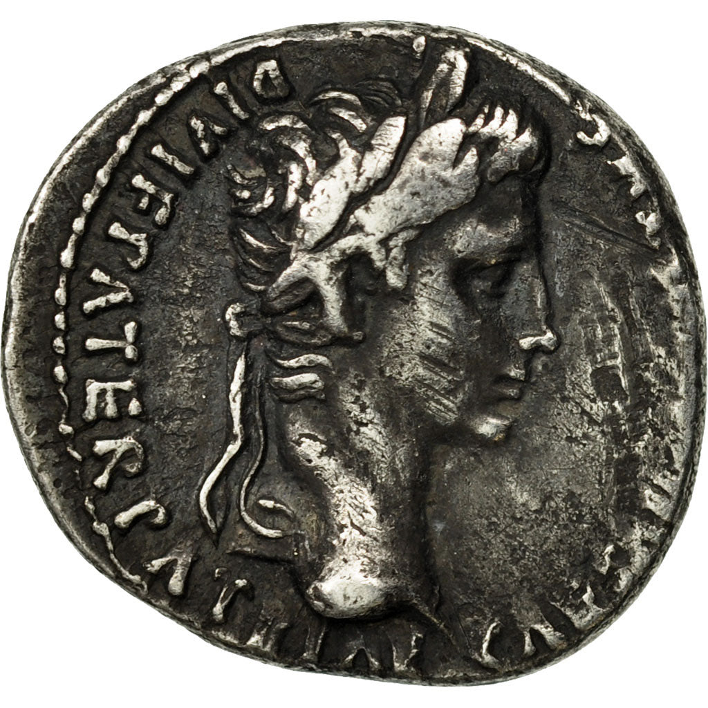 Auguste, Denier, Lyons, TTB, Argent, RIC:207