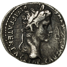 Auguste, Denier, Lyons, TTB, Argent, RIC:207