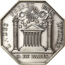 France, Jeton, Masonic, Loge des frères unis intimes, Orient de Paris, 1775
