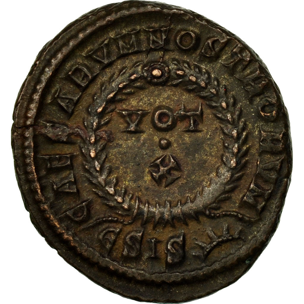 Coin, Crispus, Follis, Siscia, AU(55-58), Bronze, RIC:181