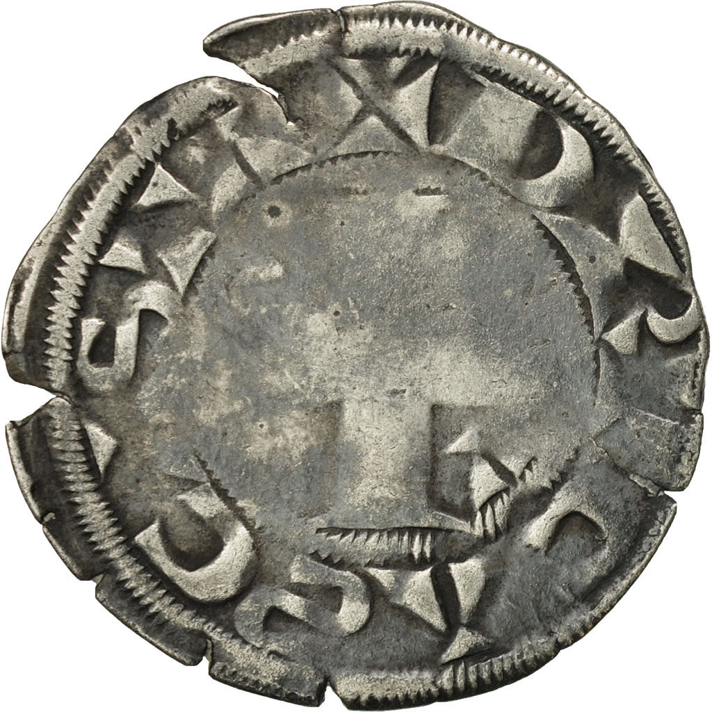 Coin, France, Dreux, Robert II, Denarius, VF(20-25), Billon, Boudeau:4