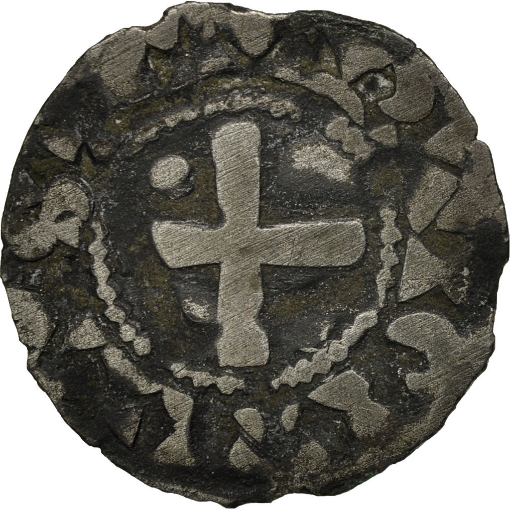 Coin, France, Chartres, Anonymous, Obol, VF(20-25), Silver, Boudeau:207