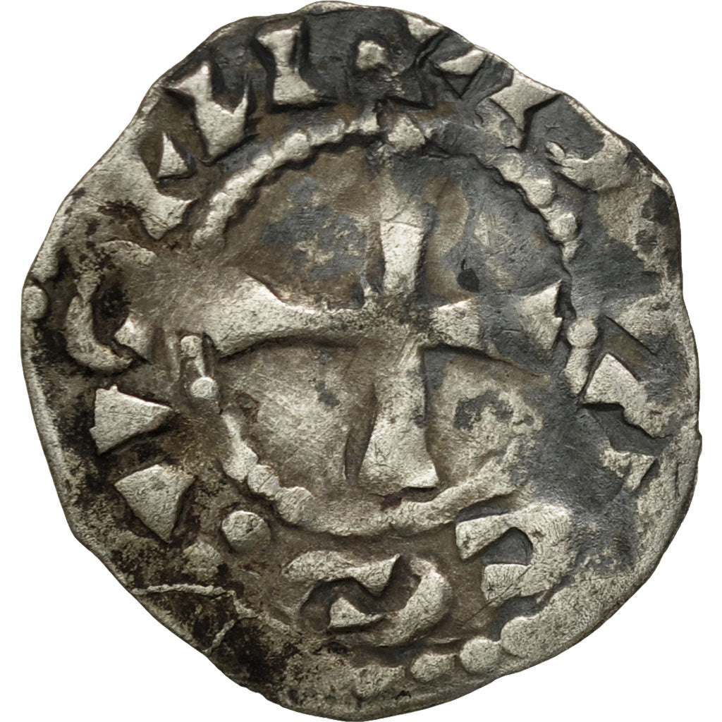 Coin, France, Châteaudun, Anonymous, Obol, VF(30-35), Silver, Duplessy:479