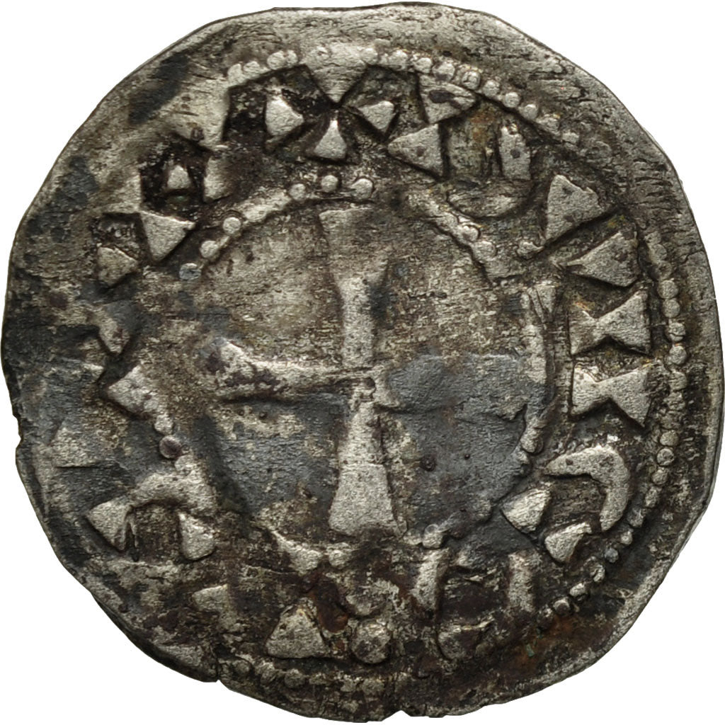 Coin, France, Châteaudun, Anonymous, Obol, VF(30-35), Silver, Duplessy:479