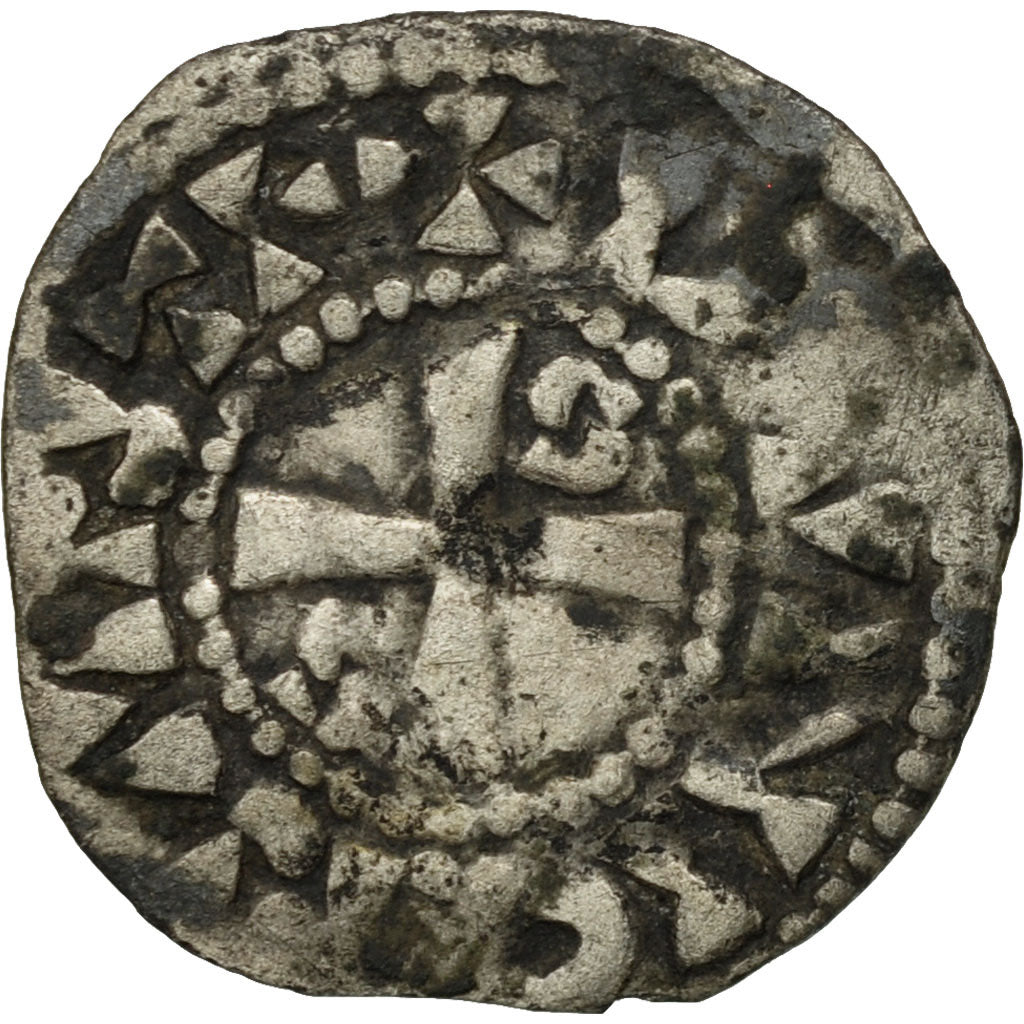 Coin, France, Châteaudun, Anonymous, Obol, VF(20-25), Silver, Duplessy:484