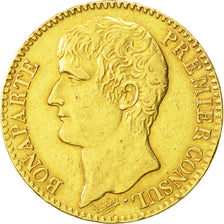 Francia, Napoléon I, 40 Francs, 1802, An XI, Paris, MBC, Oro, KM:652
