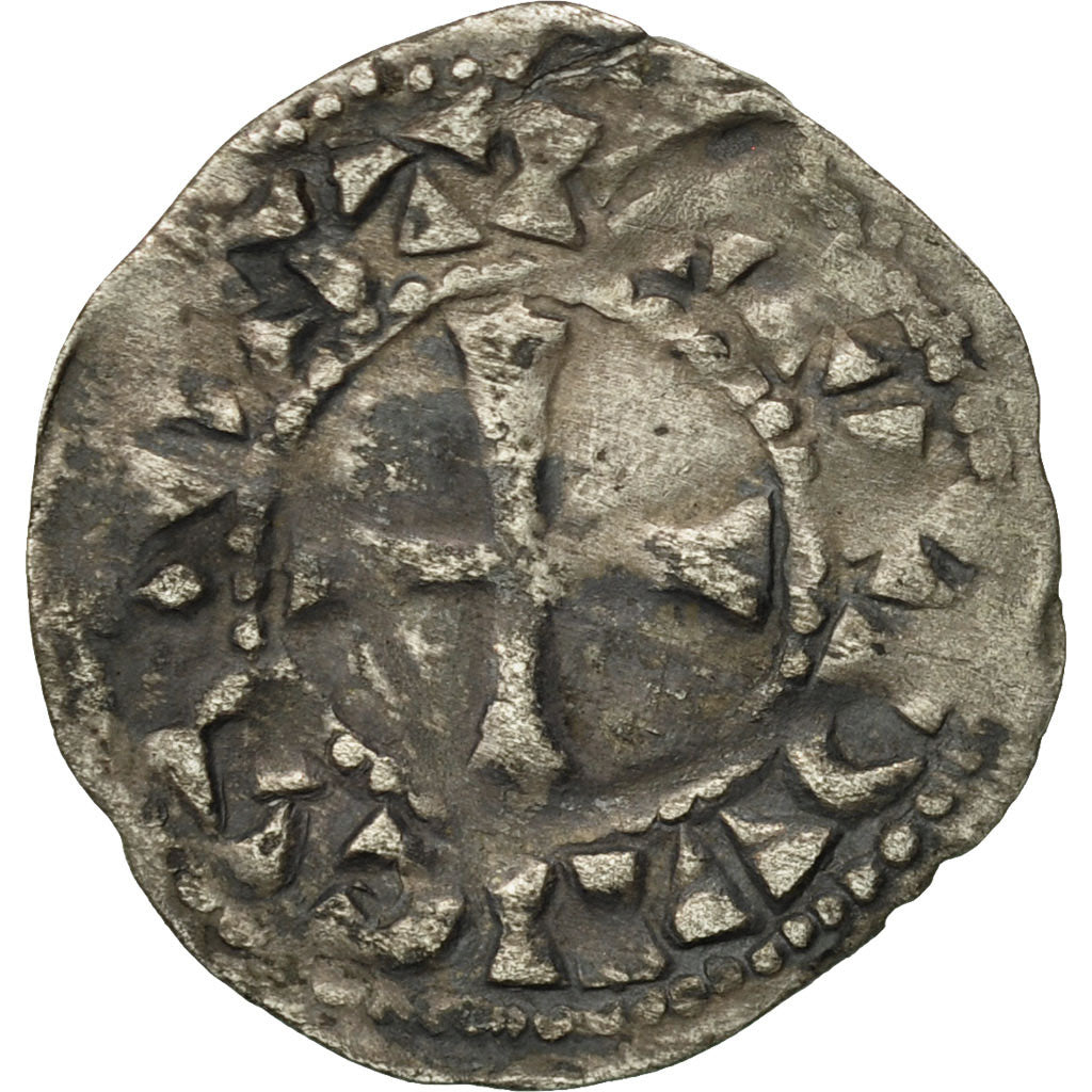 Coin, France, Châteaudun, Anonymous, Obol, VF(30-35), Silver, Boudeau:243