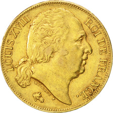 France, Louis XVIII, 20 Francs, 1824, Paris, TTB+, Or, Gadoury:1028