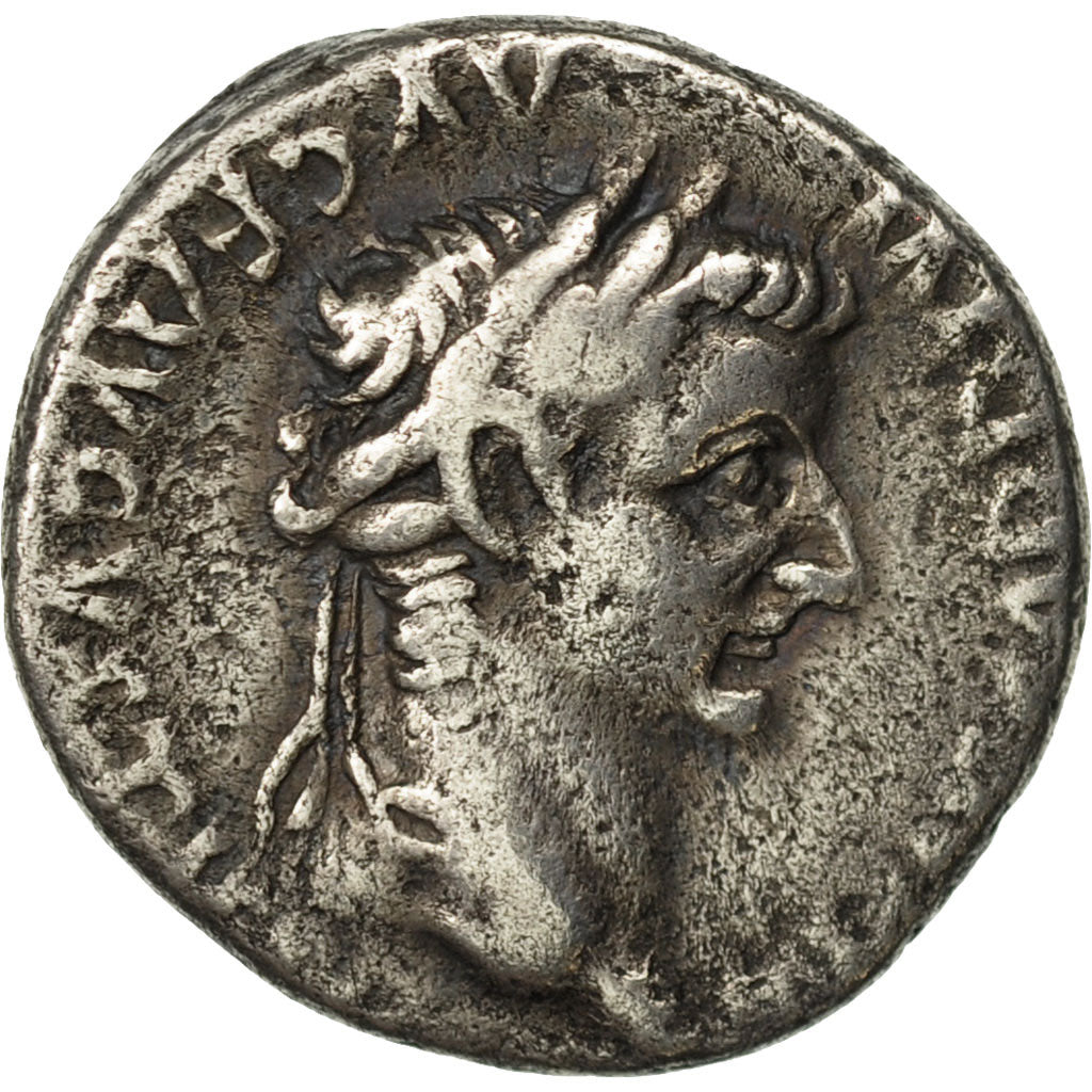 Tiberius, Denarius, Lyons, BB, Argento, RIC:30