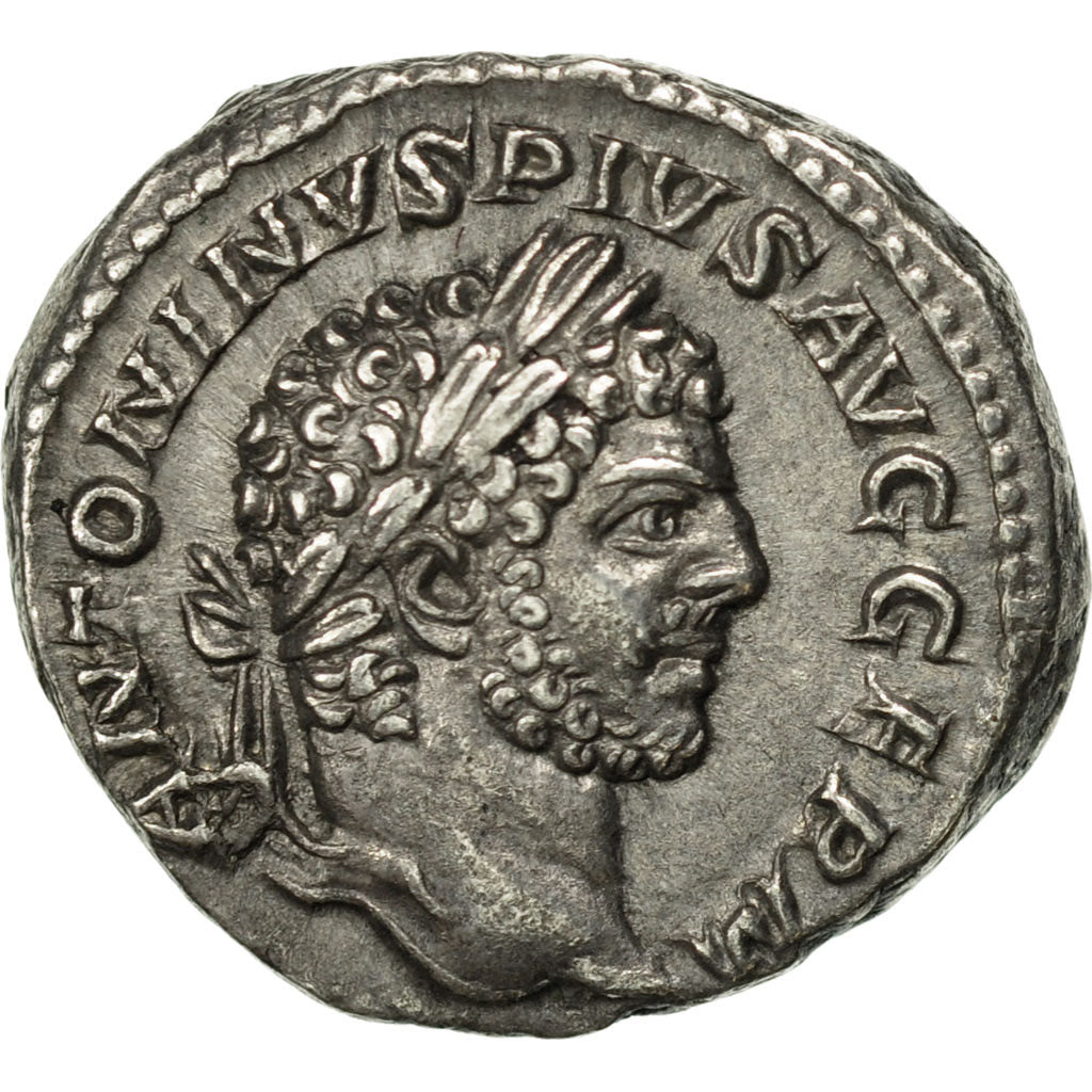 Coin, Caracalla, Denarius, Rome, AU(55-58), Silver, RIC:268