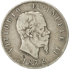 Italia, Vittorio Emanuele II, 5 Lire, 1872, Milan, MB, Argento, KM:8.3