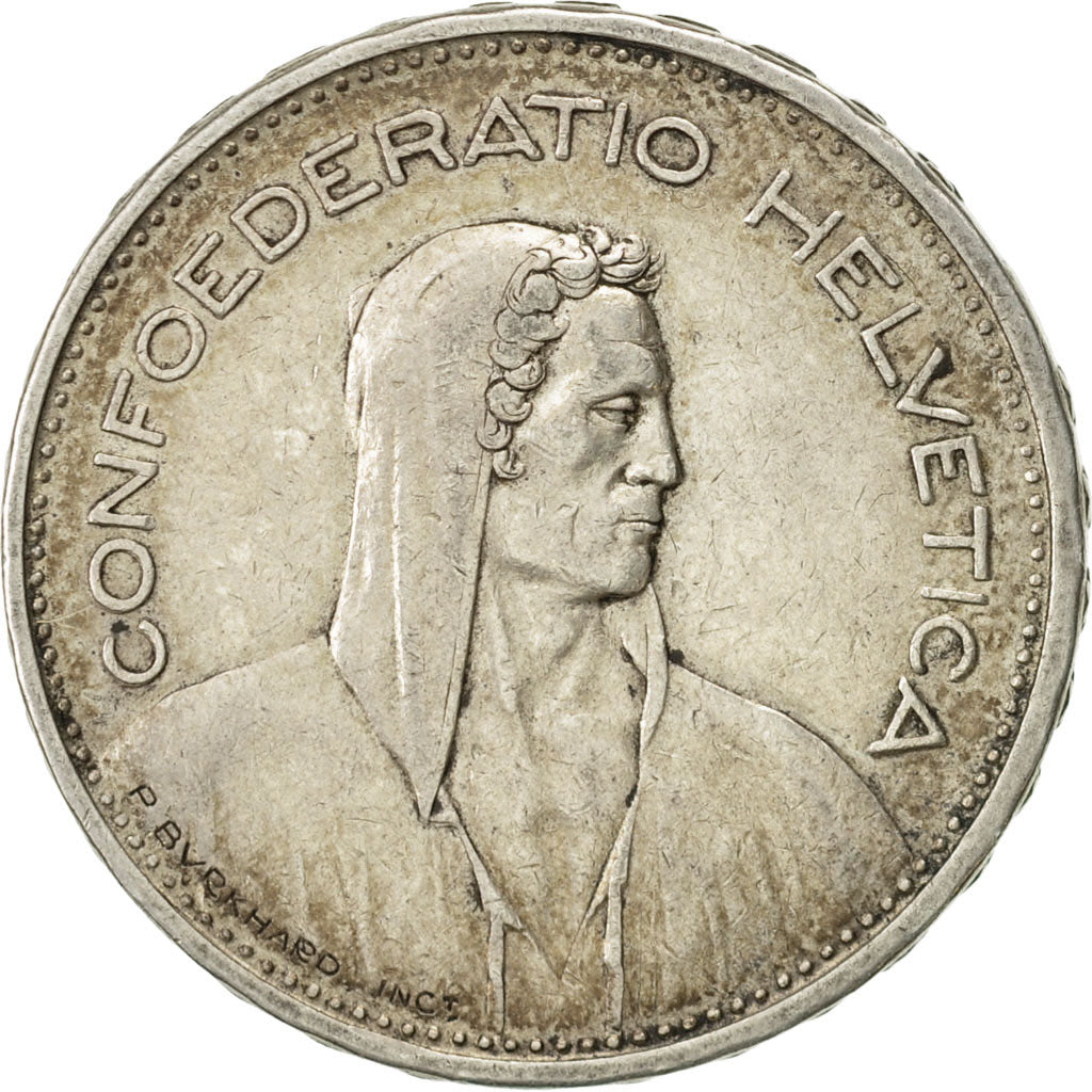 Switzerland, 5 Francs, 1932, Bern, EF(40-45), Silver, KM:40