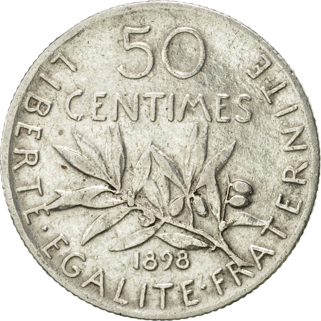Monnaie, France, Semeuse, 50 Centimes, 1898, Paris, TTB, Argent, KM:854